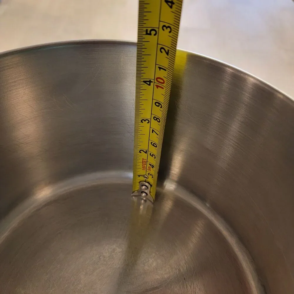 Farberware 3 Qt Copper Full Cap Bottom Pot 18/10 Pour and Strain Saucepan No Lid
